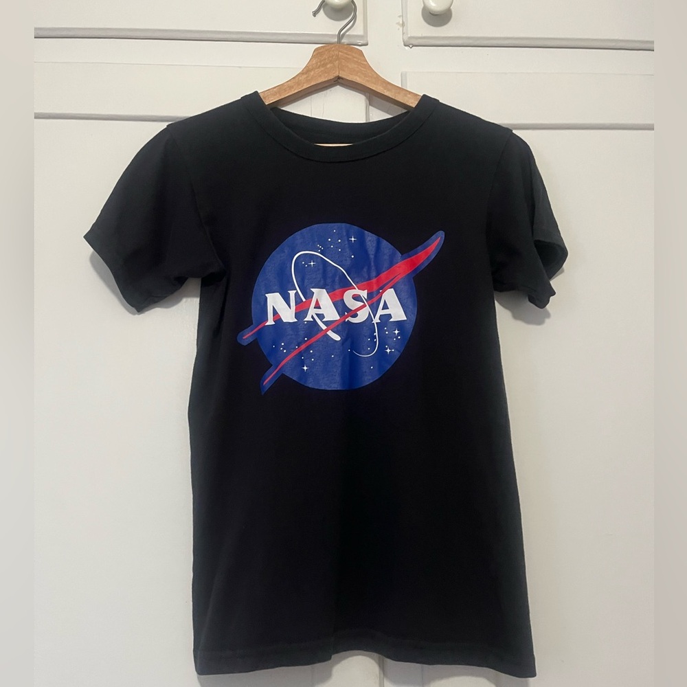 Kids Large Black NASA Logo Tee T-shirt